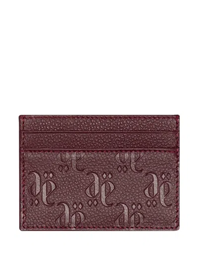 Place Of Elms Logo-embossed Cardholder In Red