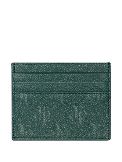 Place Of Elms Loog-embossed Cardholder In Green