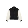 Place Of Elms Men's Black Collective Consciousness Varsity Bomber Jacket In Black
