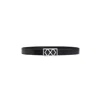 Place Of Elms Double Diamond Reversible Leather Belt In Black