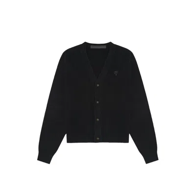 Place Of Elms Men's Black Nero Cardigan Sweater