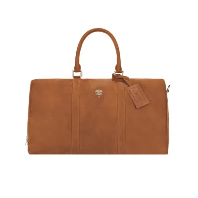 Place Of Elms Men's Brown / Gold Tobacco Suede Arbor Bag In Multi