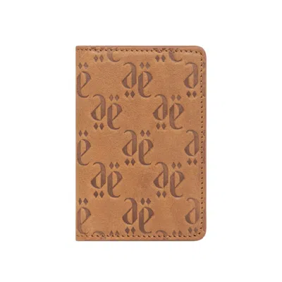 Place Of Elms Men's Brown / Gold Tobacco Suede Monolink Business Wallet In Multi