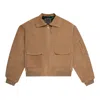 Place Of Elms Men's Gold / Brown Gold Sand Suede Jacket In Multi