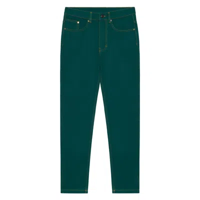 Place Of Elms Men's Green Quartz Denim Pants