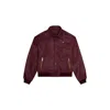 Place Of Elms Men's Red Diamond Leather Bomber Jacket In Red