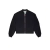 Place Of Elms Men's Reversible Bomber Jacket In Black In Black