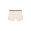 Place Of Elms Men's White Crema Boxer Shorts In White