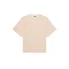 Place Of Elms Men's White Monolink Jacquard T-shirt In White