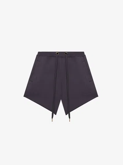 Place Of Elms Engraved Logo Slate Shorts In Purple