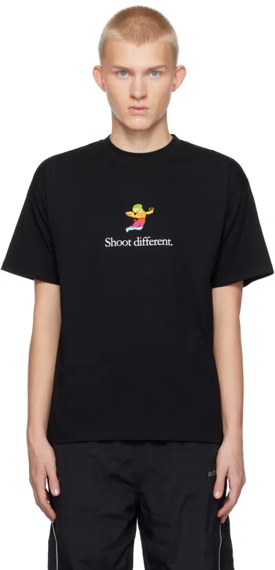 Places+faces Mens Black Crew-neck Regular-fit Cotton-jersey T-shirt