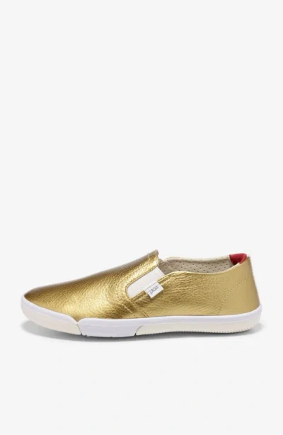 Plae Marten Slip Ons In Gold