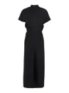 Plain Black High Neck Dress