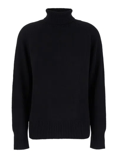 Plain Black High Neck Sweater