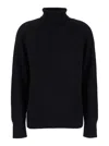 Plain Black High Neck Sweater