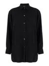 Plain Black Maxi Shirt With Buttons