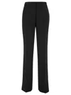 Plain Black Straight Pants With Concealed Closure In Candy Woman