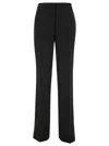 Plain Black Straight Pants With Concealed Closure In Candy Woman