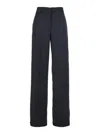 Plain Blue Tailored Pants