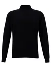 Plain Blue Turtleneck With Long Sleeves In Wool Man In Blue