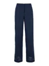Plain Blue Wide Leg Pants In Blue