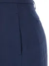 Plain Blue Wide Leg Pants In Blue