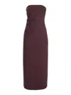 Plain Bordeaux Bustier Dress