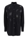 Plain Camicia Con Applicazioni In Black