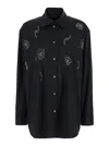 Plain Camicia Con Applicazioni In Black