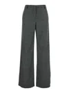Plain Check Pants In Gray