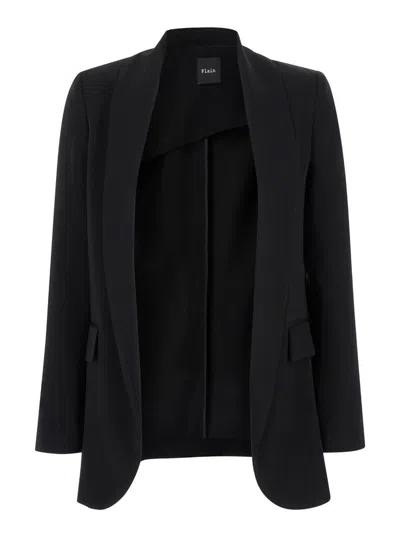 PLAIN BLACK OPEN JACKET