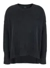 Plain Dark Grey Oversized Crewneck Sweater