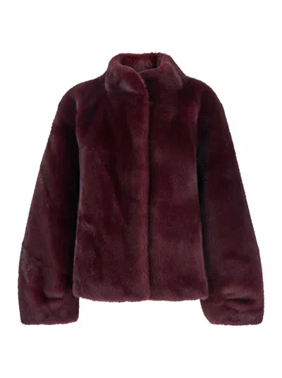 PLAIN FAKE MINK FUR JACKET