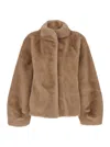 Plain Fake Mink Fur Jacket