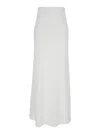 Plain Floor-length Skirt With Fitted Waistband And Flowing Silhouette