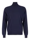 Plain Merino Wool Crewneck In Blue