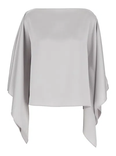 Plain Grey Stole In Lightweight Fabric Woman