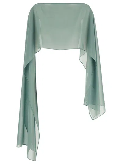 Plain Grey Stole With Boat Neckline