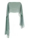 Plain Grey Stole With Boat Neckline