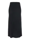 Plain Midi Skirt In Black
