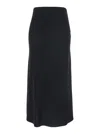 Plain Midi Skirt In Black