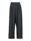 Plain Oversize Pants In Gray
