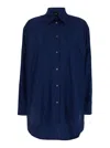 Plain Oversized Blue Shirt