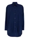Plain Oversized Blue Shirt