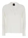 Plain White Shirt With Polo Shirt Style Collar In White