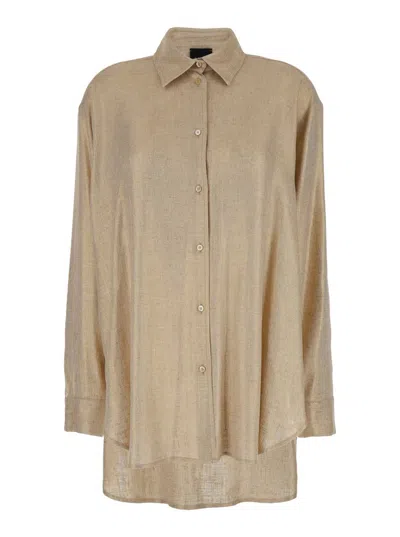 PLAIN OVERSIZED GOLD SHIRT