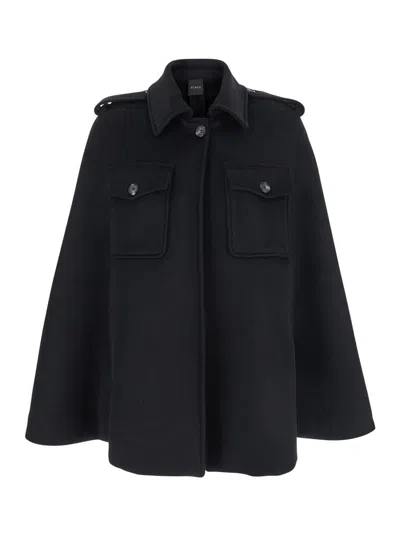 Plain Short Cape In Black