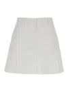 PLAIN WHITE SHORTS WITH BELT LOOPS IN COTTON WOMAN