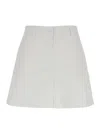 Plain White Shorts With Belt Loops In White