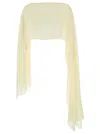 PLAIN YELLOW STOLE WITH BOAT NECKLINE IN SHEER FABRIC WOMAN